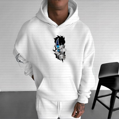 Unisex Anime Inspired Vintage Plush Hoodie