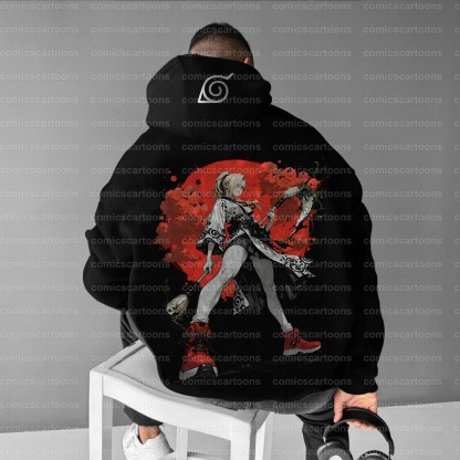 Plus Velvet Unisex Anime Graphic Streetwear Vintage Hoodie