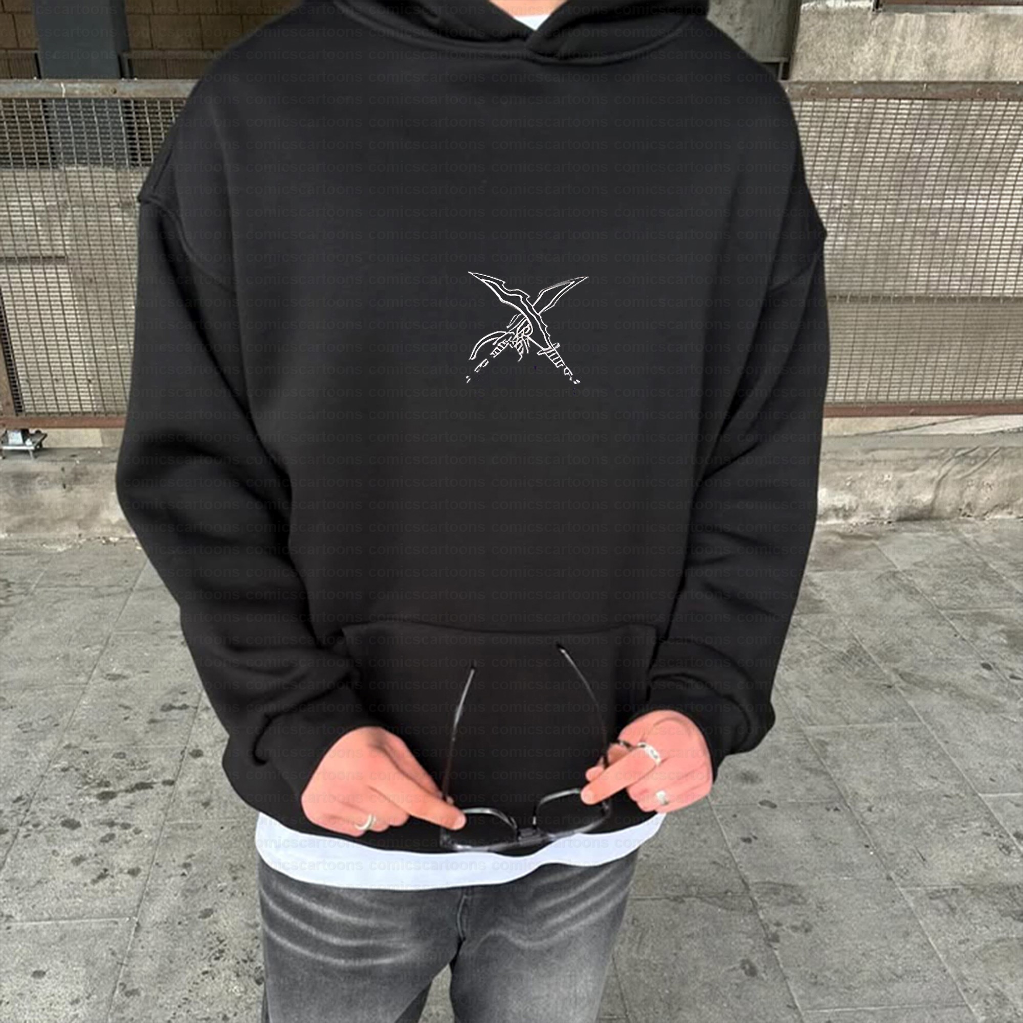 Unisex Anime Inspired Vintage Plush Hoodie