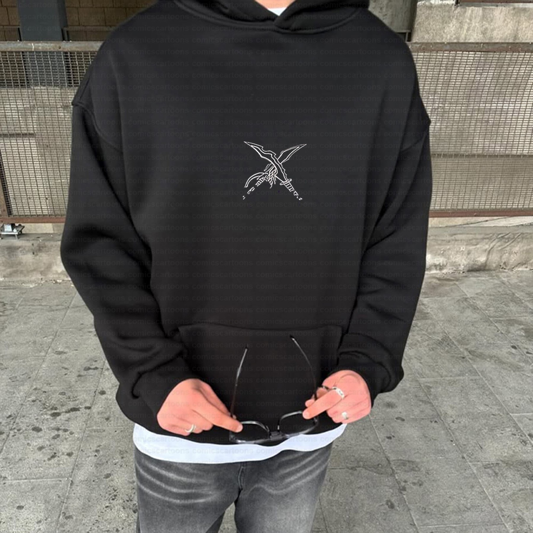 Unisex Anime Inspired Vintage Plush Hoodie