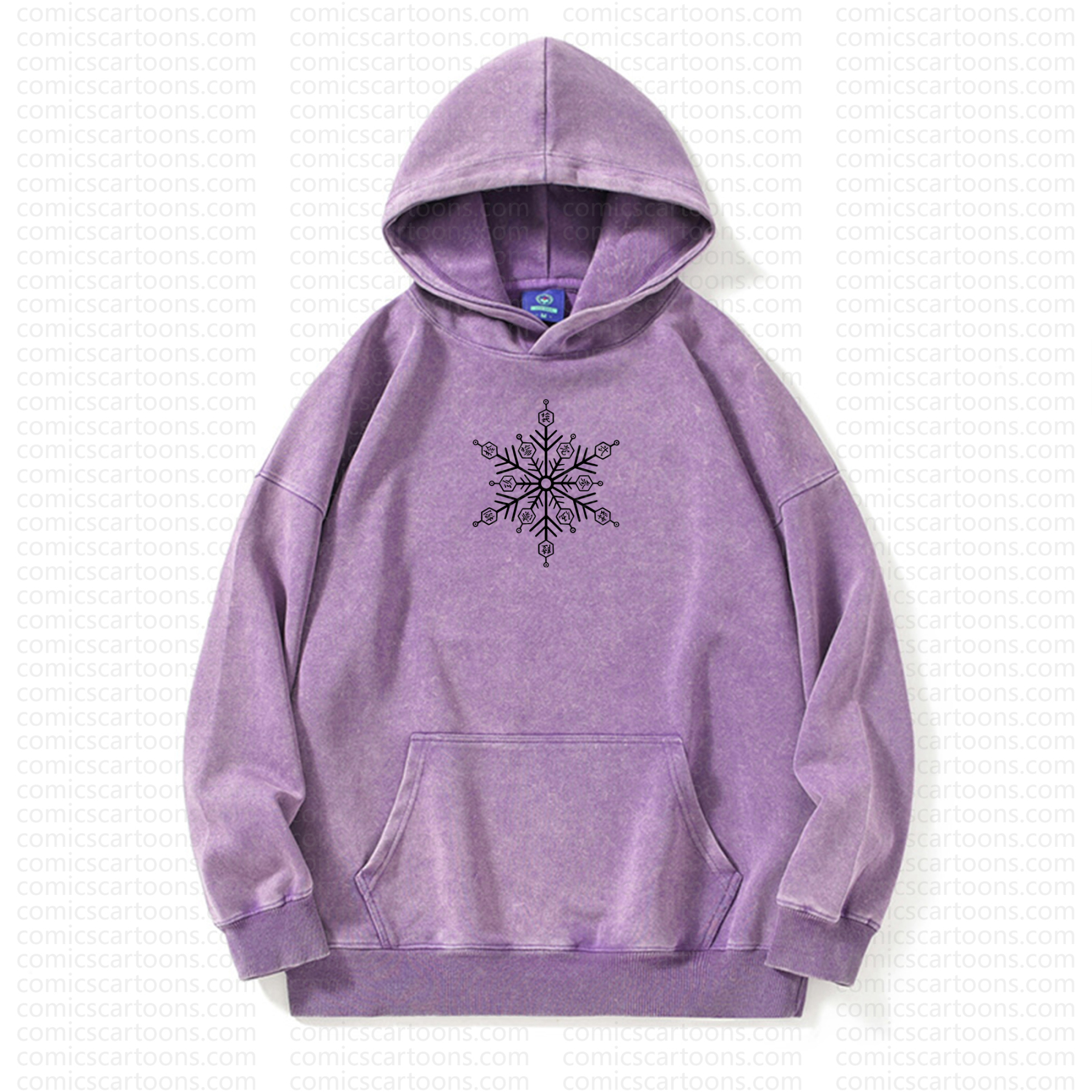 Unisex Anime Graphic Streetwear Vintage Washed Hoodie