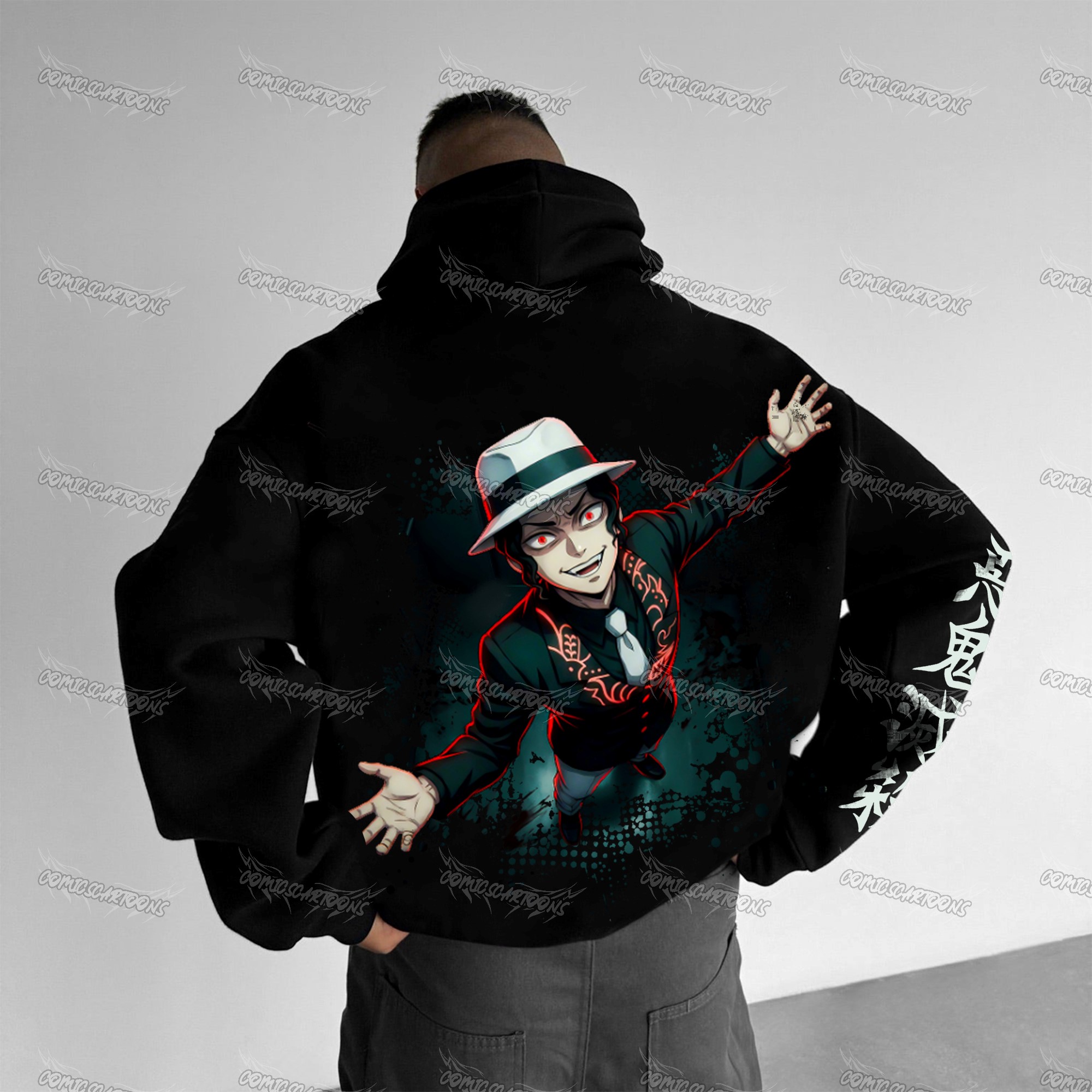 Plus Velvet Unisex Anime Graphic Streetwear Vintage Hoodie