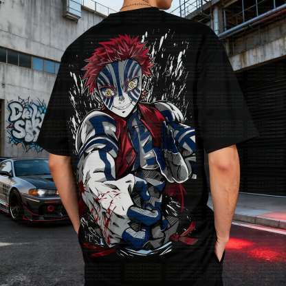 Unisex Anime Inspired Vintage Washed T-Shirt