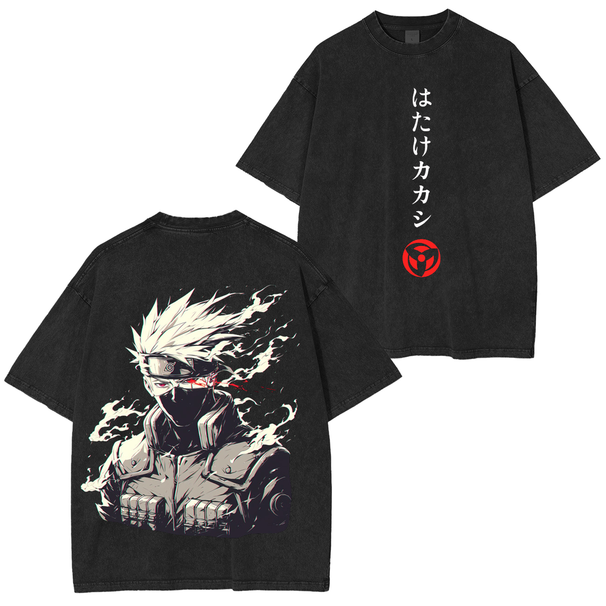 Kakashi,Naruto Anime Unsiex Washed T-Shirt