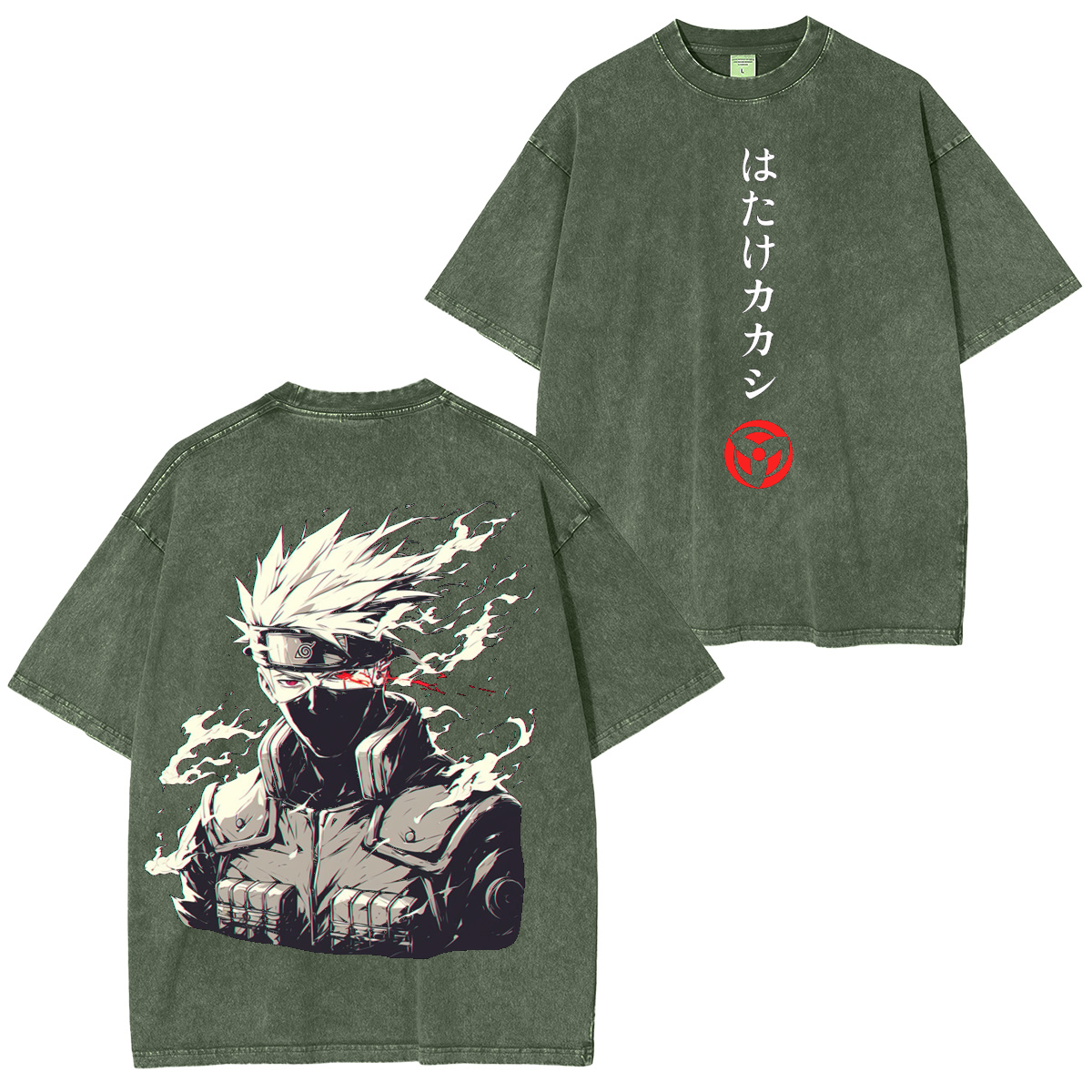 Kakashi,Naruto Anime Unsiex Washed T-Shirt