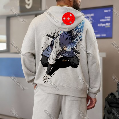 (Naruto)Unisex Graphic Streetwear Vintage Zipper Cardigan Plush Hoodie