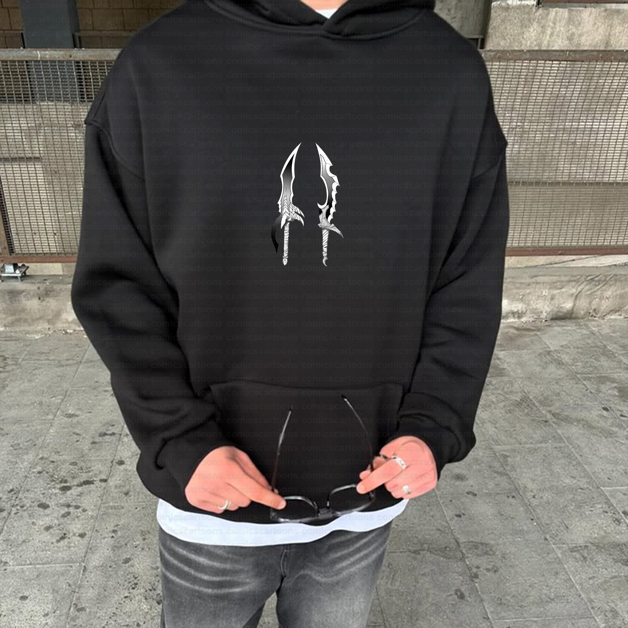 Unisex Anime Inspired Vintage Plush Hoodie