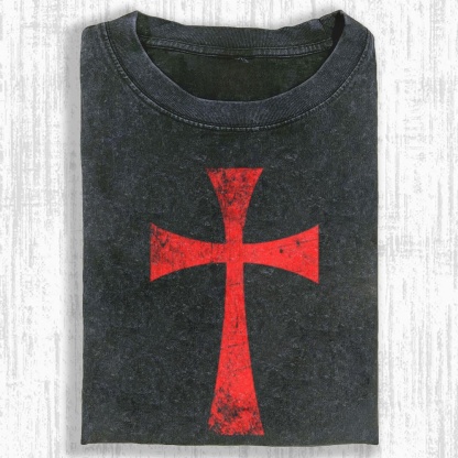KNIGHTS TEMPLAR CROSS VINTAGE T-SHIRT.Movie