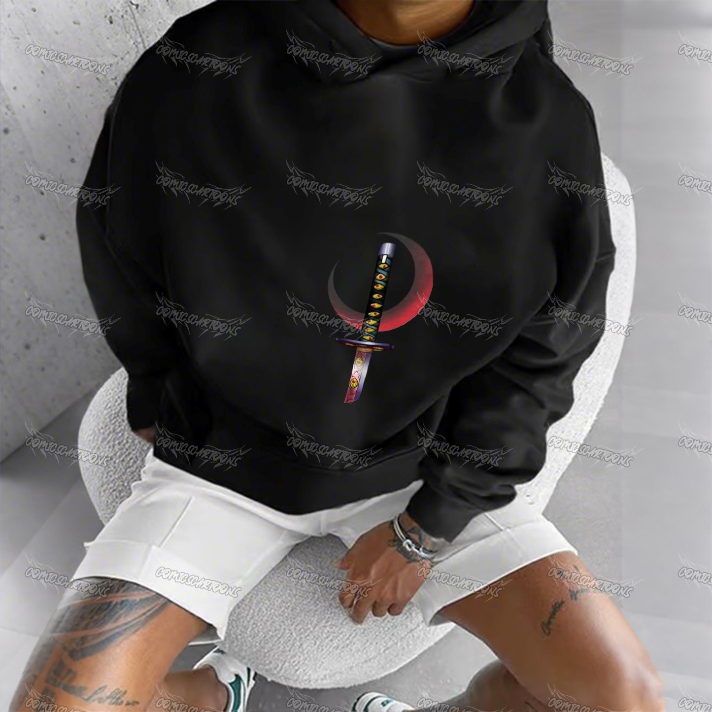 Plus Velvet Unisex Anime Graphic Streetwear Vintage Hoodie