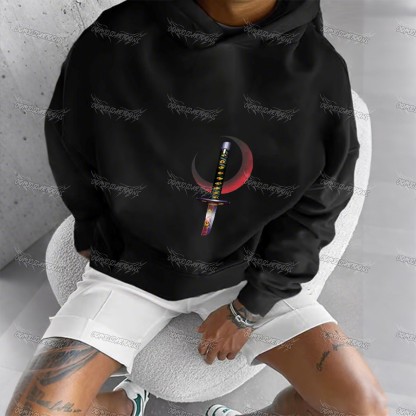 Plus Velvet Unisex Anime Graphic Streetwear Vintage Hoodie
