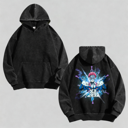 Unisex Anime Graphic Streetwear Vintage Washed 3D Direct Injection Hoodie