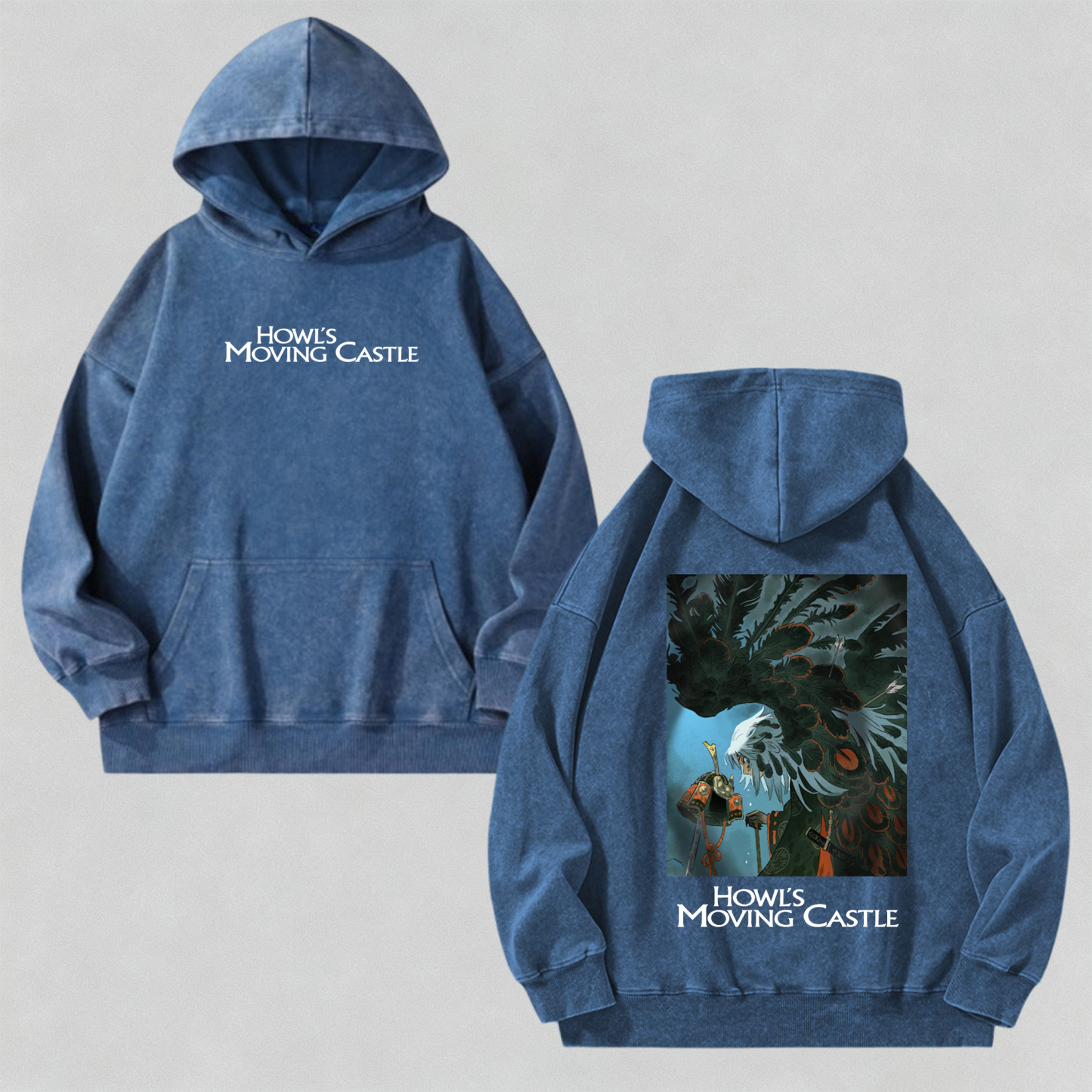 Unisex Anime Graphic Streetwear Vintage Washed 3D Direct Injection Hoodie