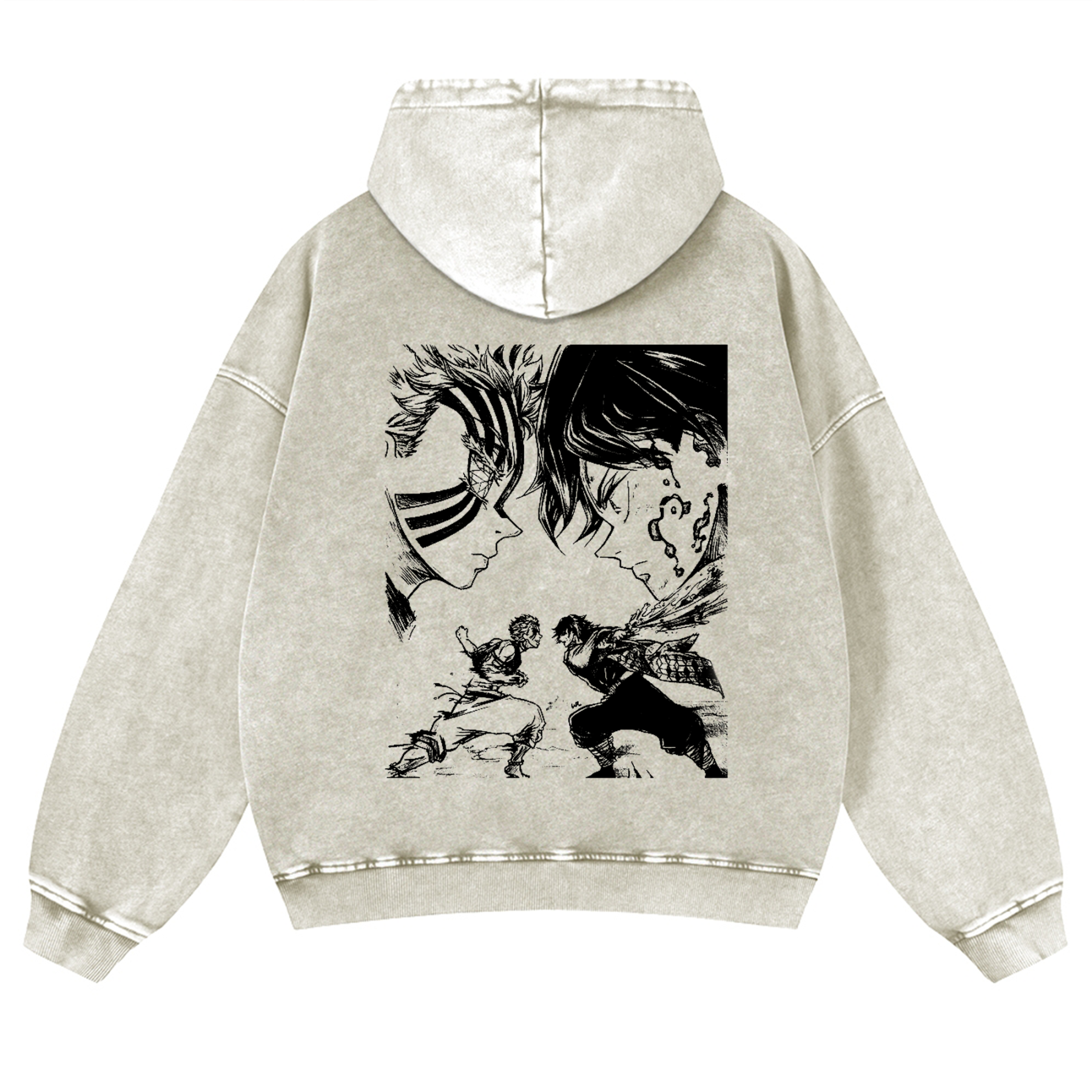 Unisex Anime Graphic Streetwear Vintage Washed Hoodie | One Piece