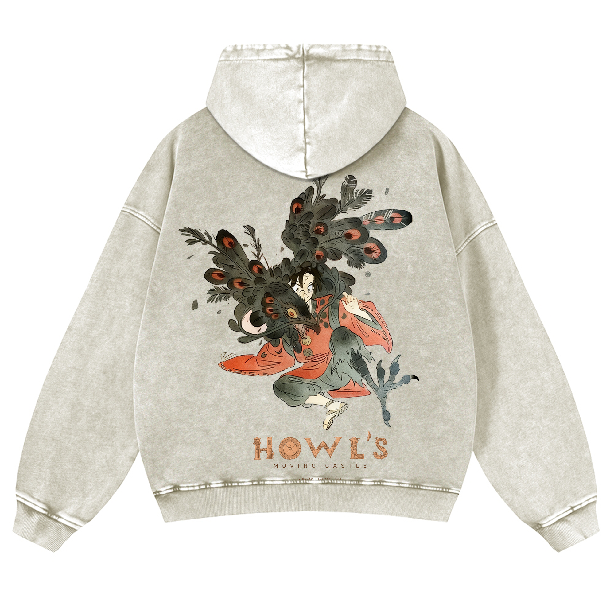 Unisex Anime Graphic Streetwear Vintage Washed 3D Direct Injection Hoodie