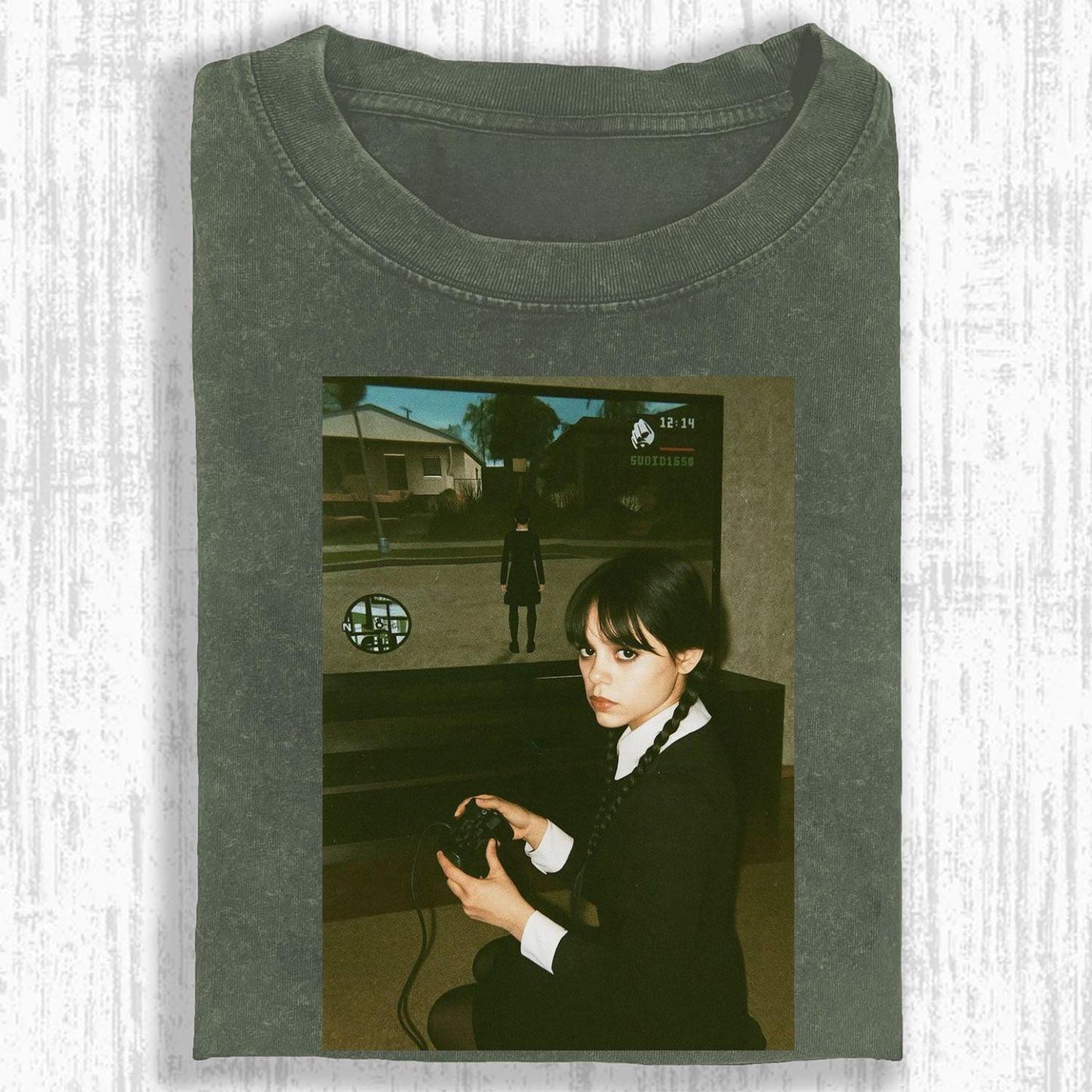 WEDNESDAY S2 GAME - THEMED VINTAGE T-SHIRT