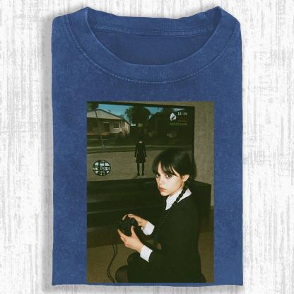 WEDNESDAY S2 GAME - THEMED VINTAGE T-SHIRT.Movie