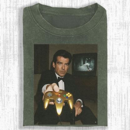 GOLD N64 JAMES BOND 'YOUR TURN' FUNNY T-SHIRT&SWEATSHIRTS&HOODIES.Movie