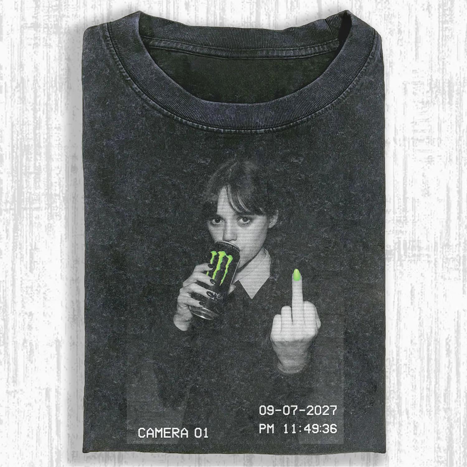 WEDNESDAY S2 ADDAMS THEMED T-SHIRT.Movie