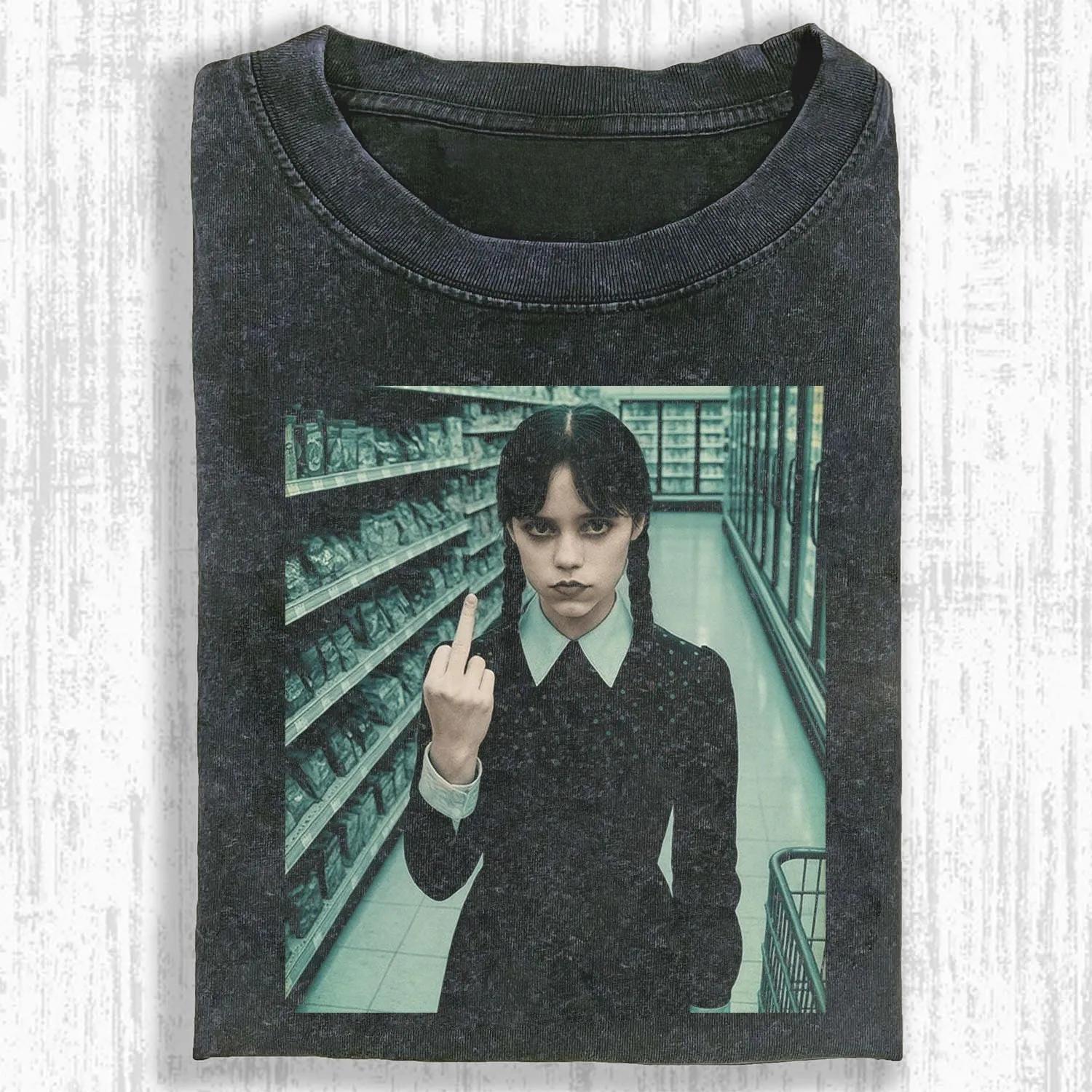 REBELLIOUS T-SHIRT OF WEDNESDAY S2.Movie