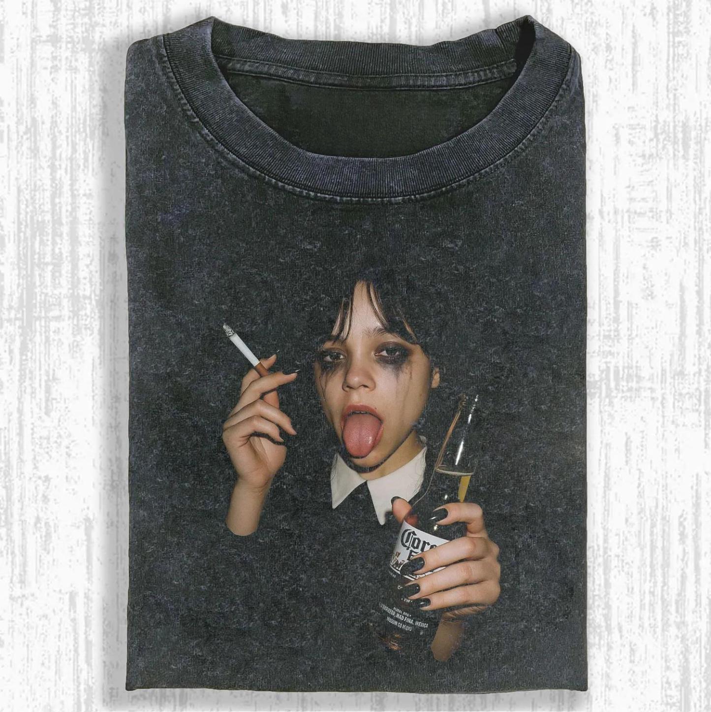 WEDNESDAY S2 ADDAMS THEMED T-SHIRT