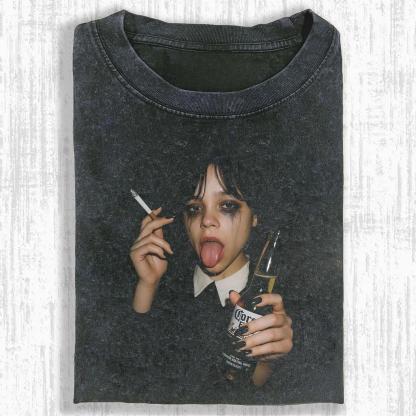 WEDNESDAY S2 ADDAMS THEMED T-SHIRT.Movie