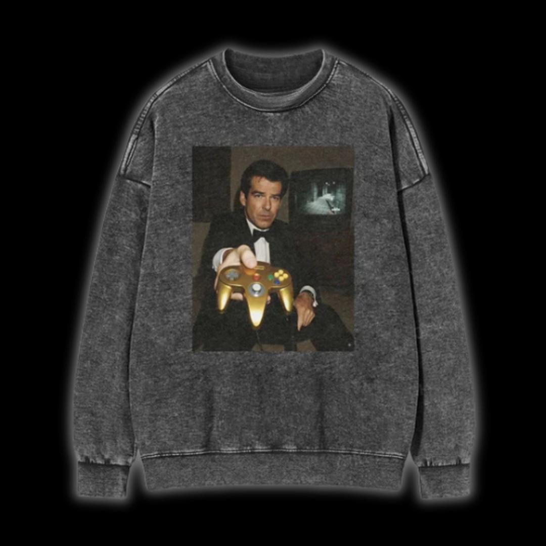 GOLD N64 JAMES BOND 'YOUR TURN' FUNNY T-SHIRT&SWEATSHIRTS&HOODIES.Movie