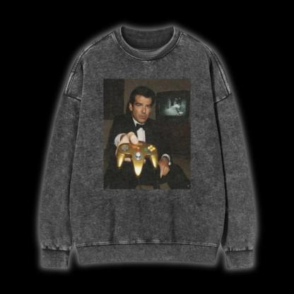 GOLD N64 JAMES BOND 'YOUR TURN' FUNNY T-SHIRT&SWEATSHIRTS&HOODIES.Movie