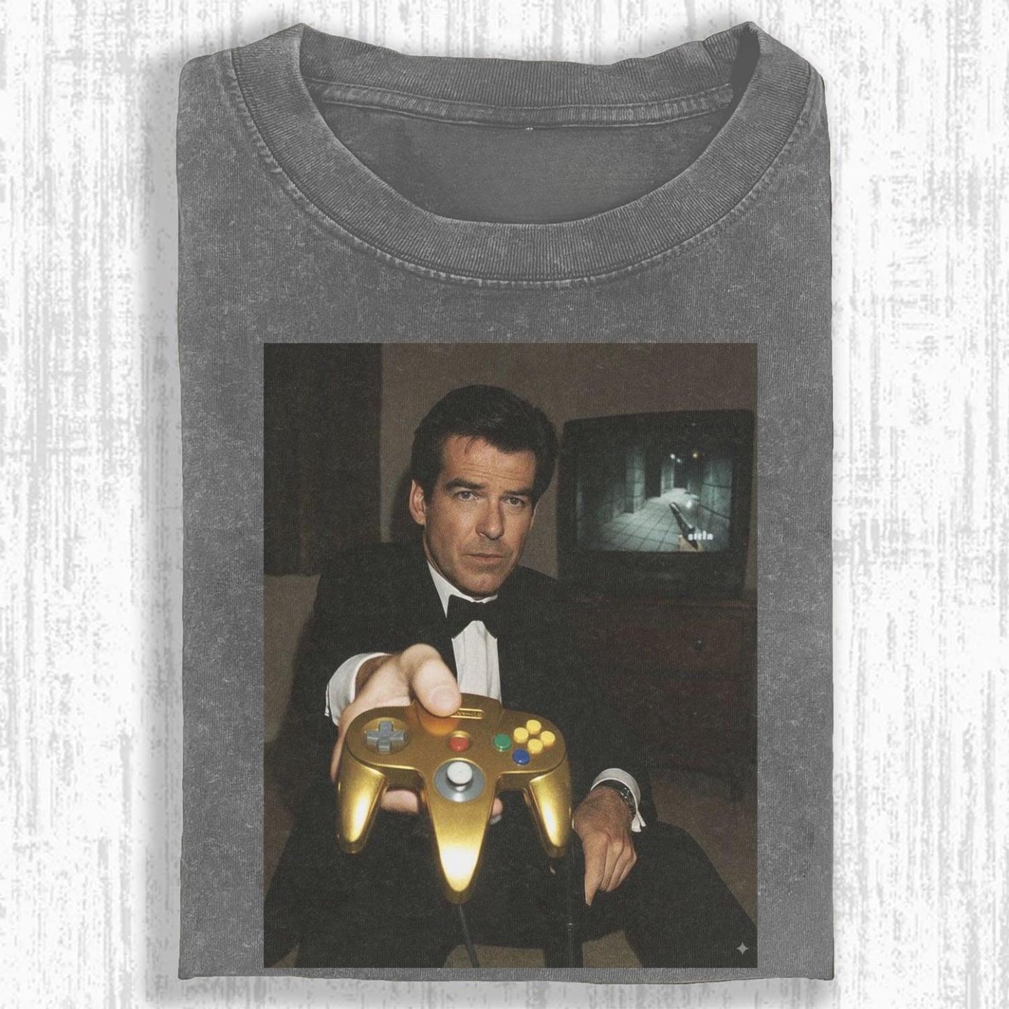 GOLD N64 JAMES BOND 'YOUR TURN' FUNNY T-SHIRT&SWEATSHIRTS&HOODIES
