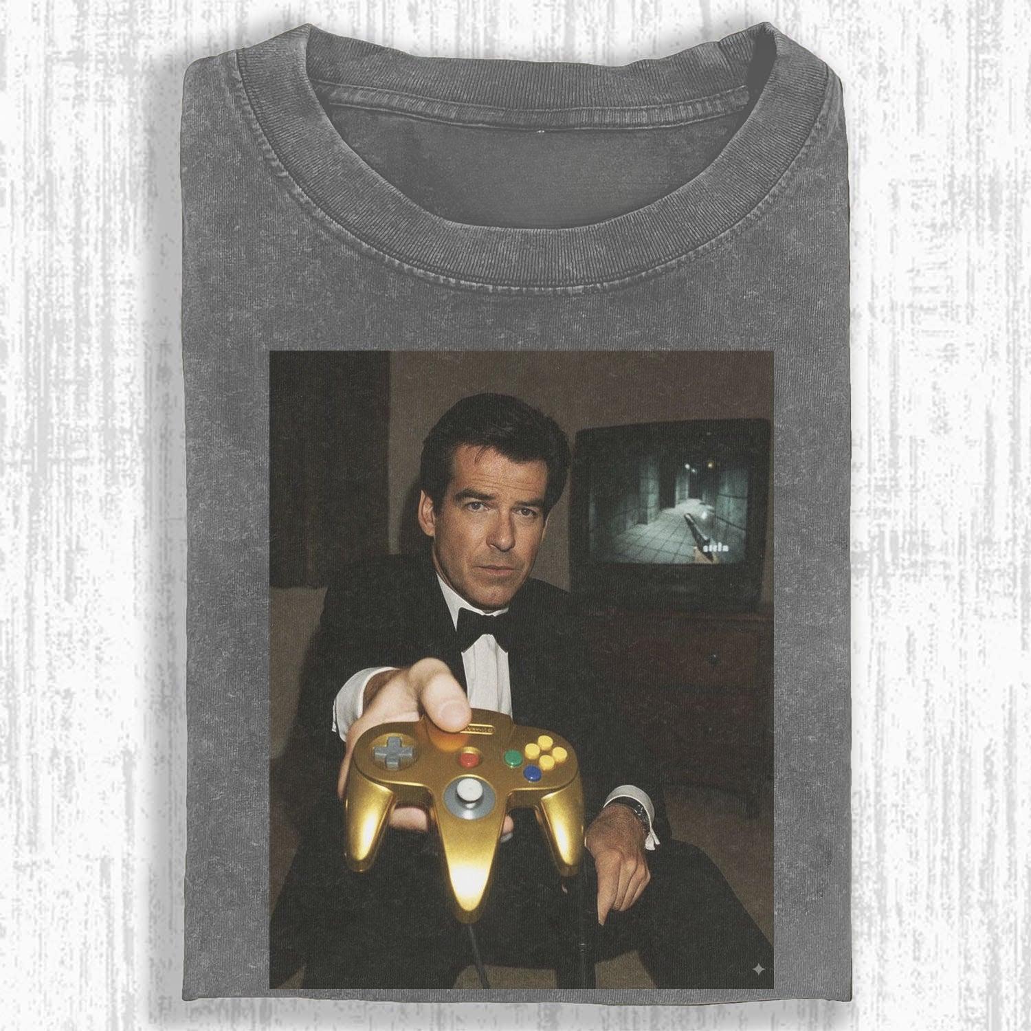 GOLD N64 JAMES BOND 'YOUR TURN' FUNNY T-SHIRT&SWEATSHIRTS&HOODIES