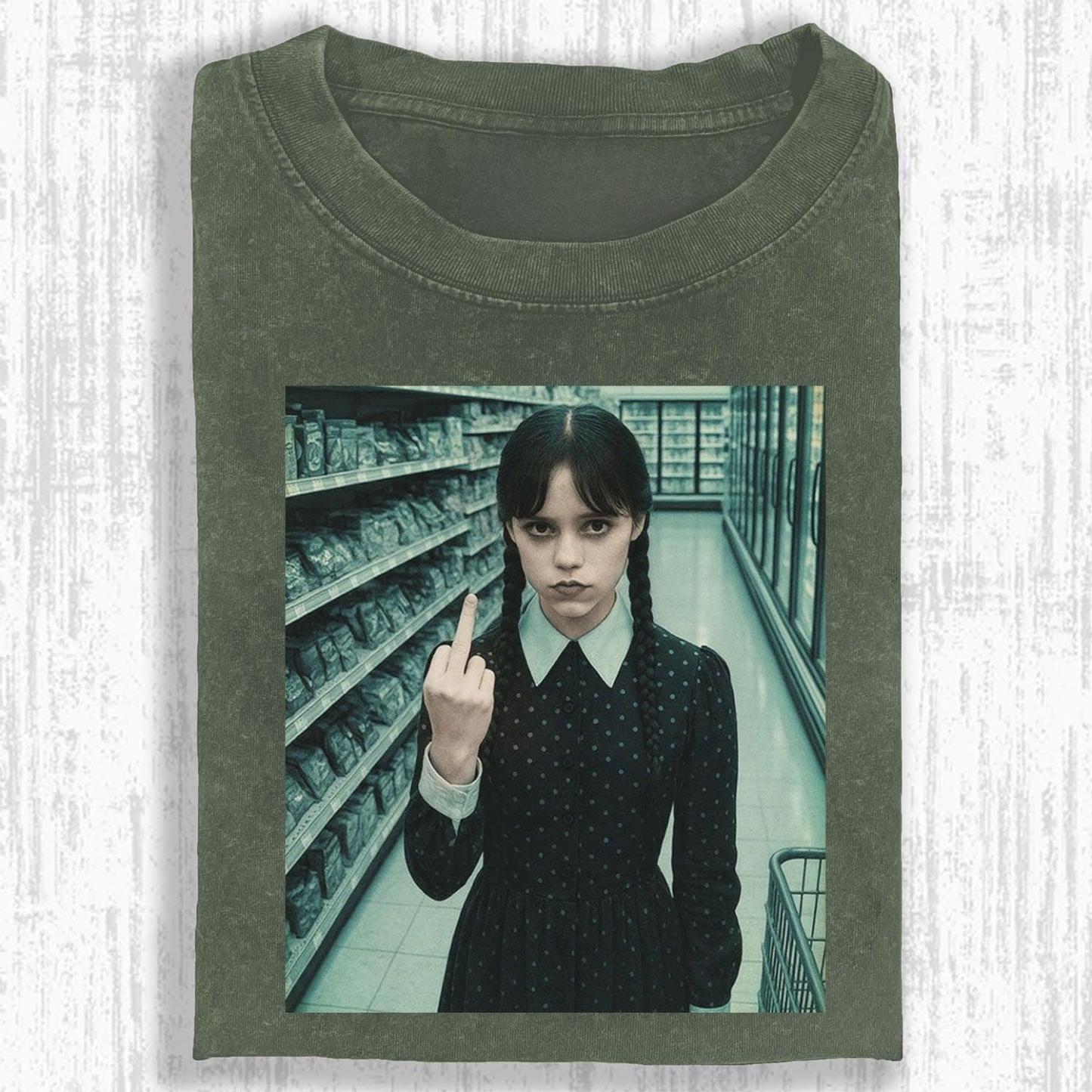 REBELLIOUS T-SHIRT OF WEDNESDAY S2.Movie