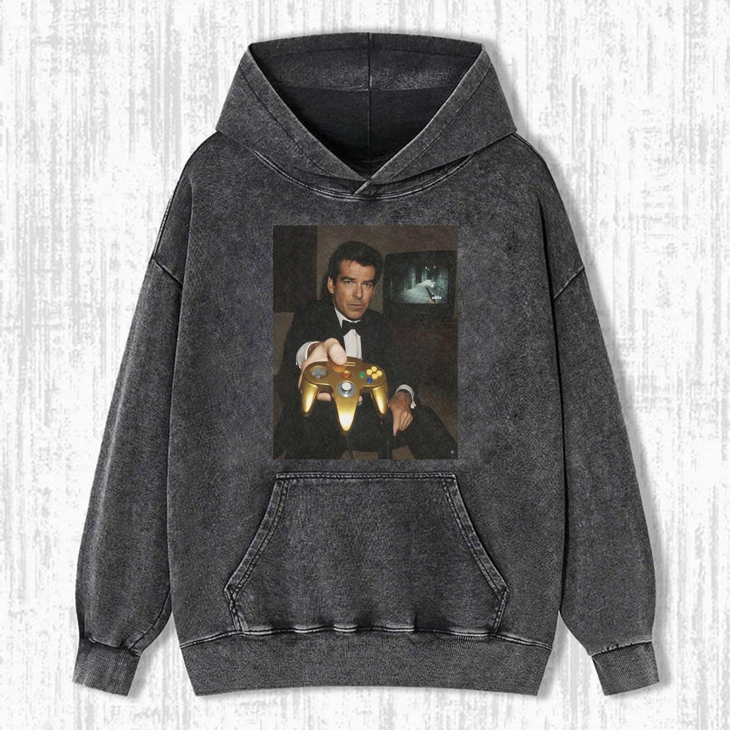 GOLD N64 JAMES BOND 'YOUR TURN' FUNNY T-SHIRT&SWEATSHIRTS&HOODIES.Movie