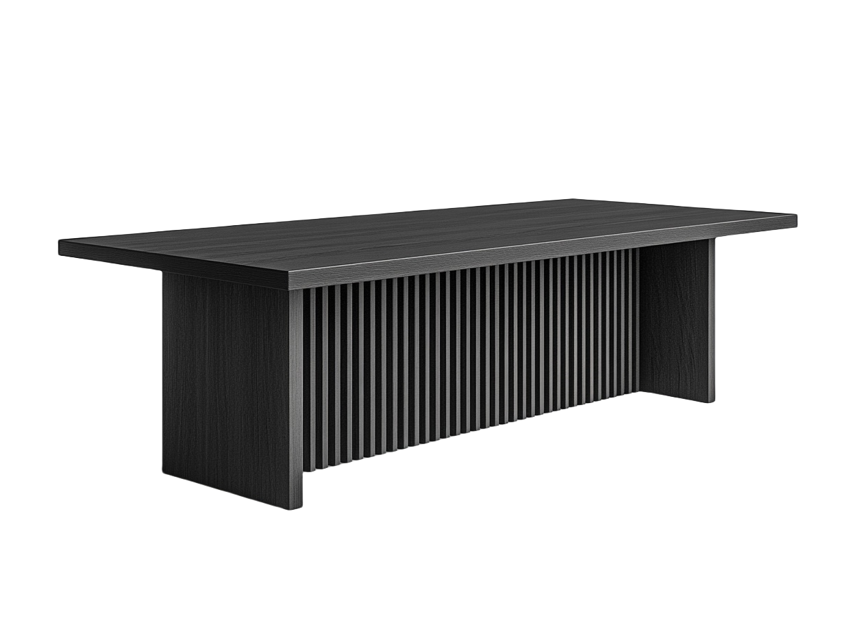 Mesa de Comedor Madera MDF Negra Rectangular 200x100x75cm-Minurea