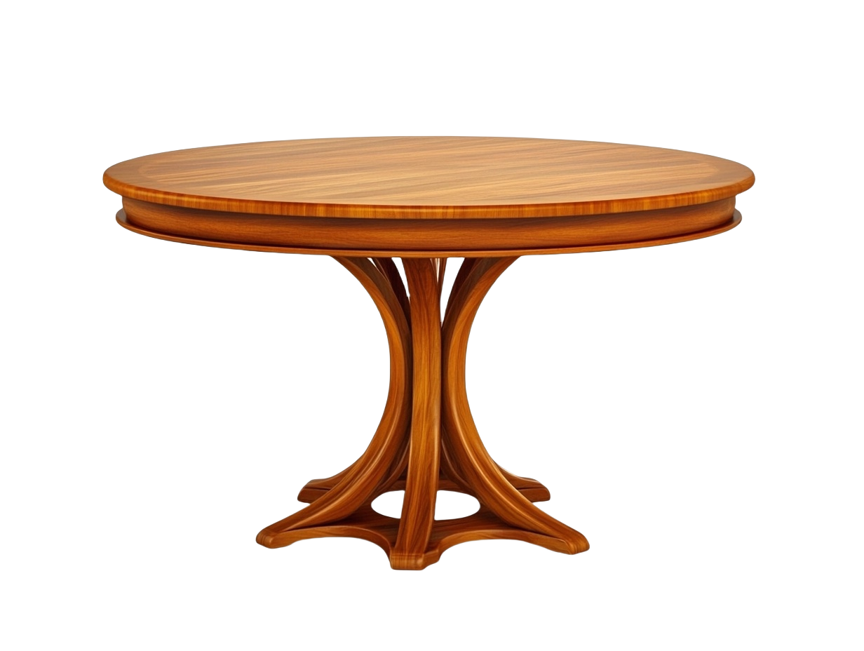 Mesa Redonda de Madera Acacia Marrón Diámetro 120 cm-Minurea