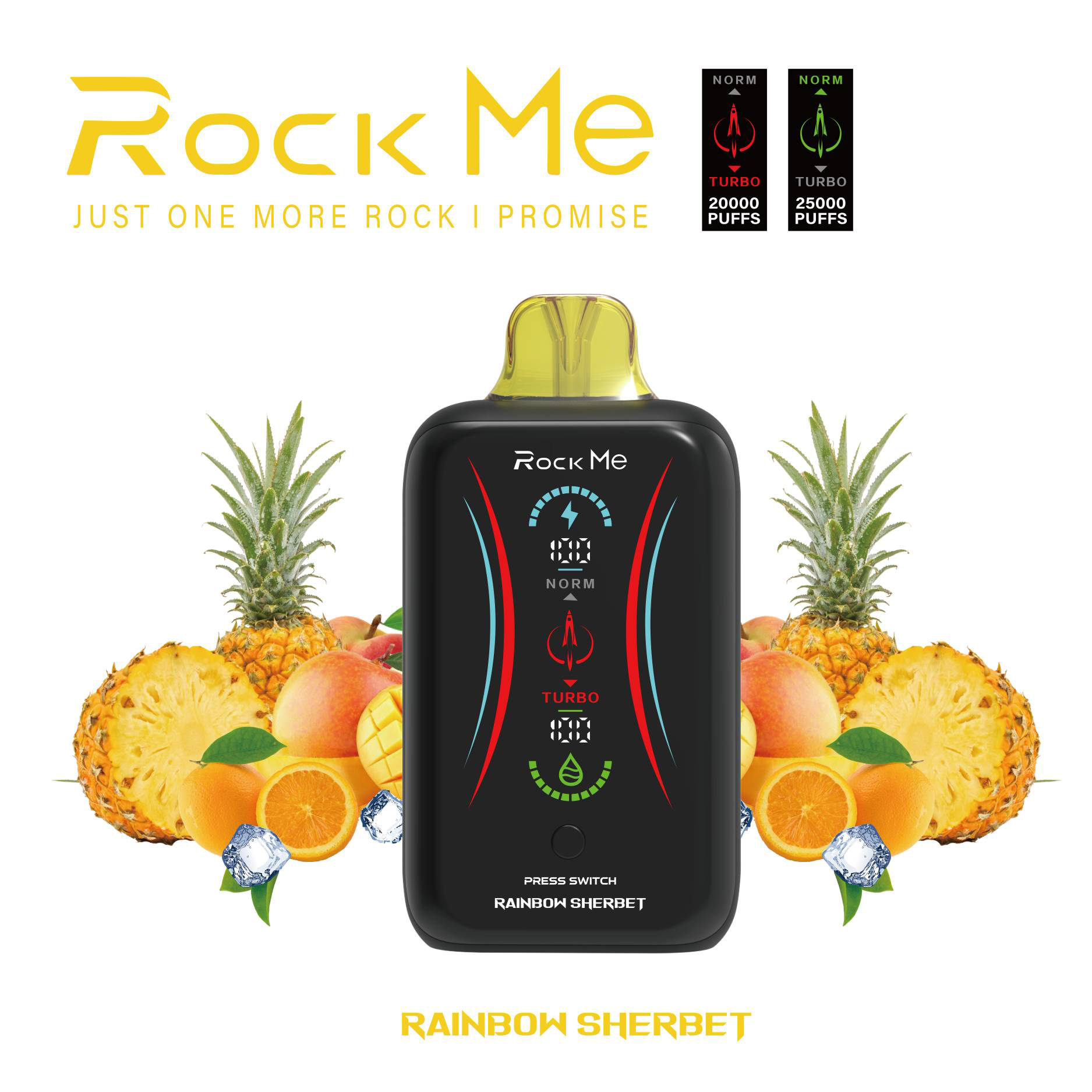 ROCK ME 25000 Puffs Digital Botton Full Screen