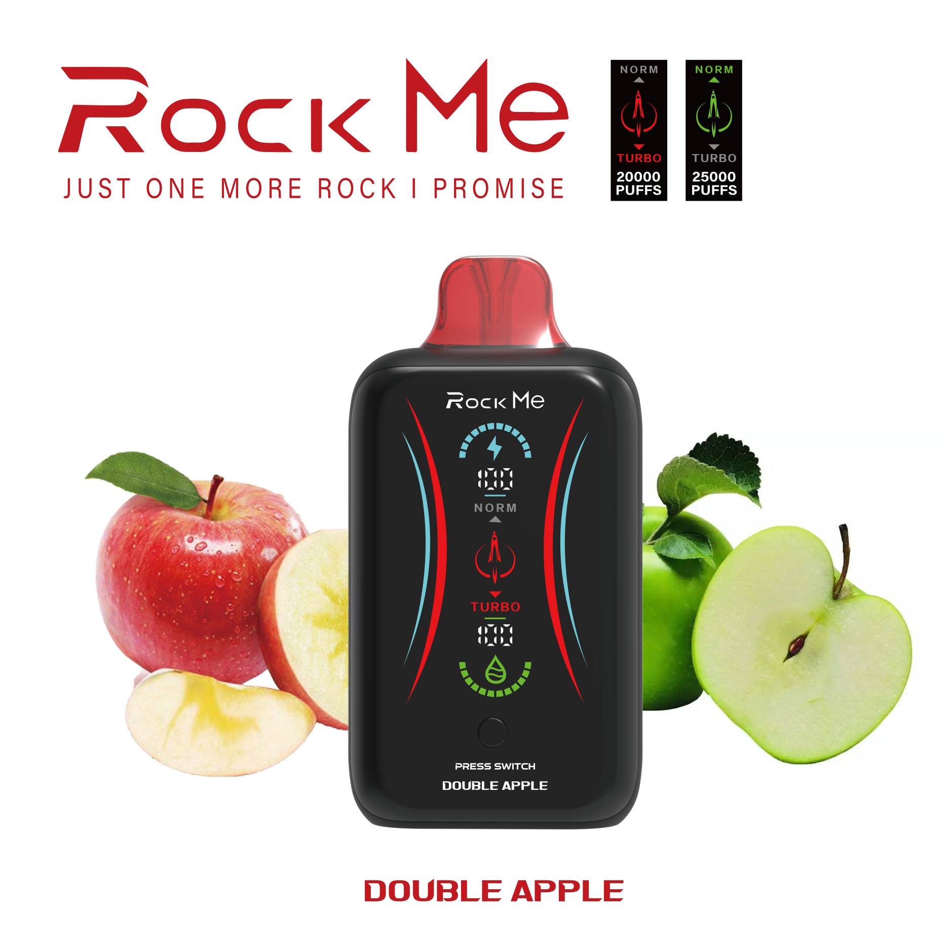 ROCK ME 25000 Puffs Digital Botton Full Screen