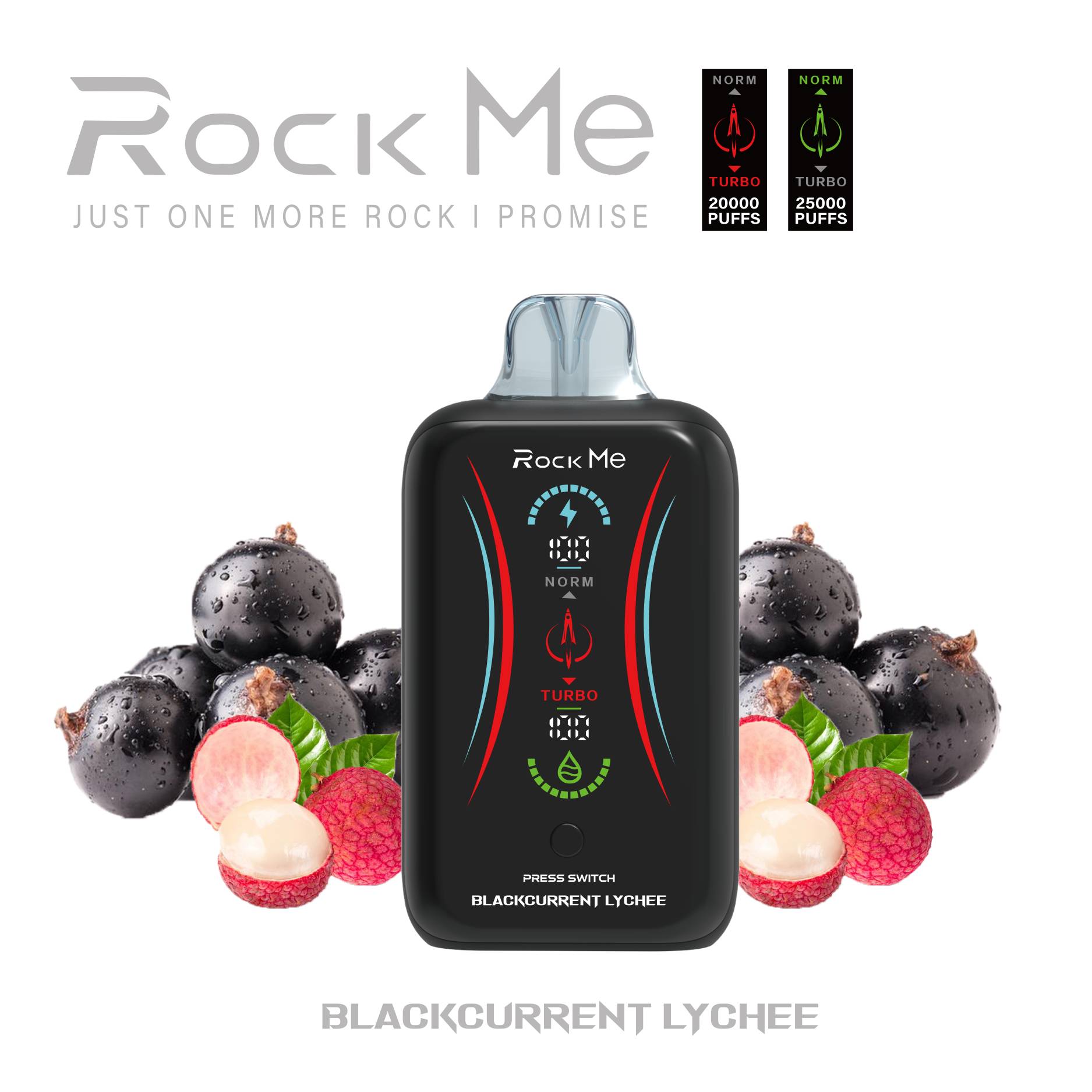 ROCK ME 25000 Puffs Digital Botton Full Screen