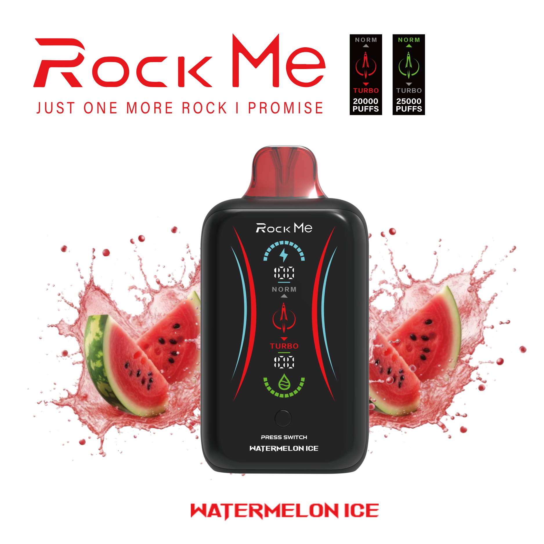 ROCK ME 25000 Puffs Digital Botton Full Screen