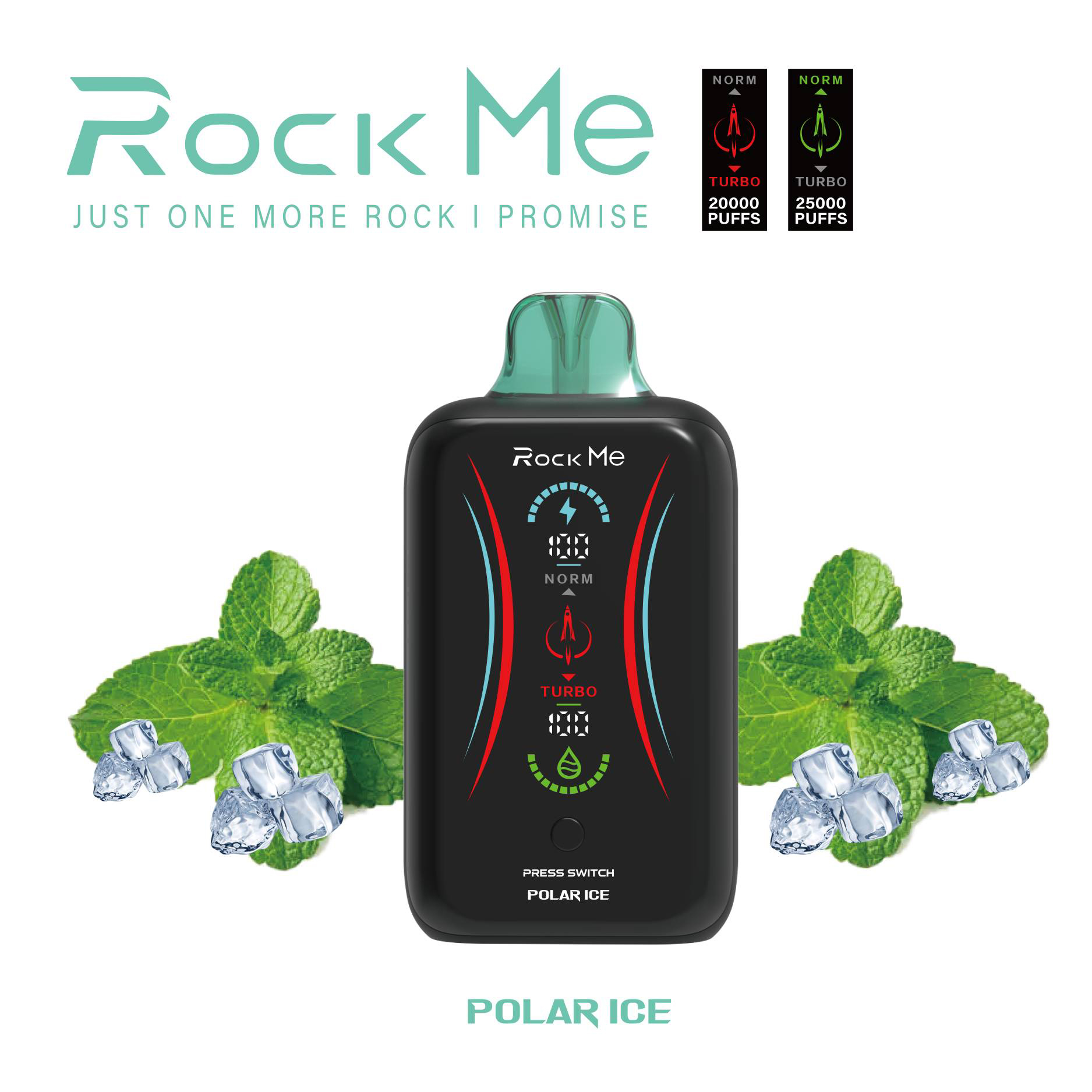 ROCK ME 25000 Puffs Digital Botton Full Screen