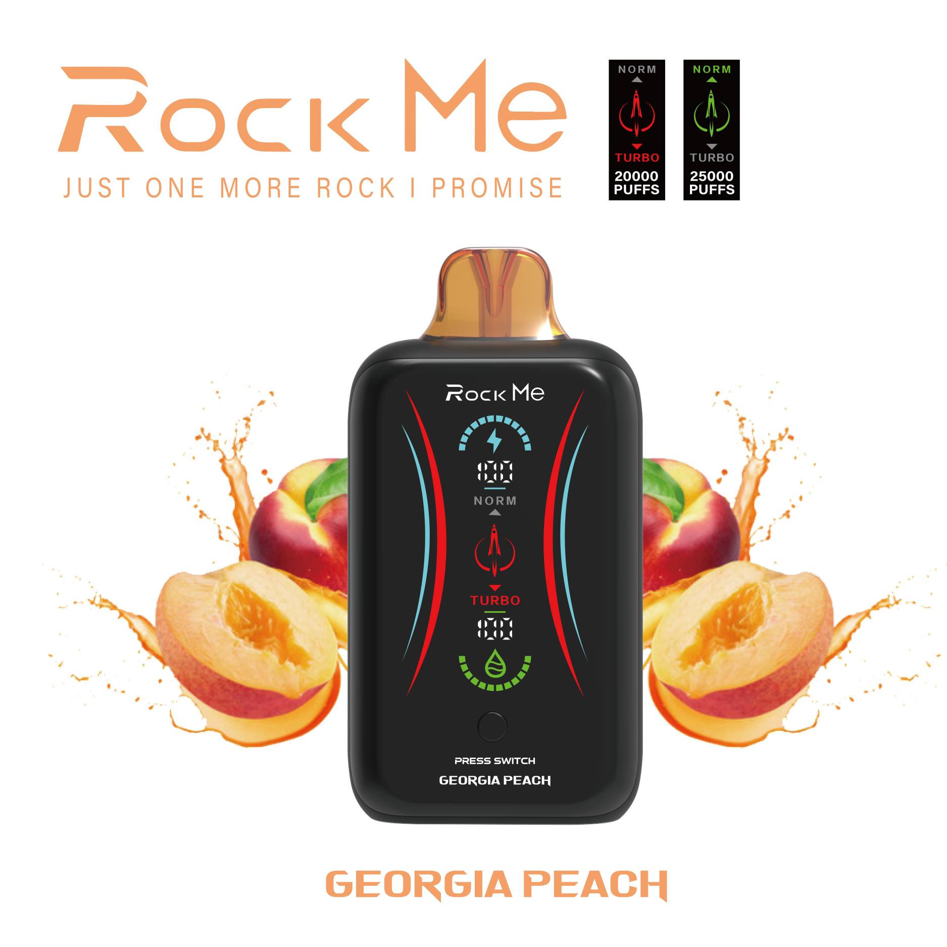 ROCK ME 25000 Puffs Digital Botton Full Screen