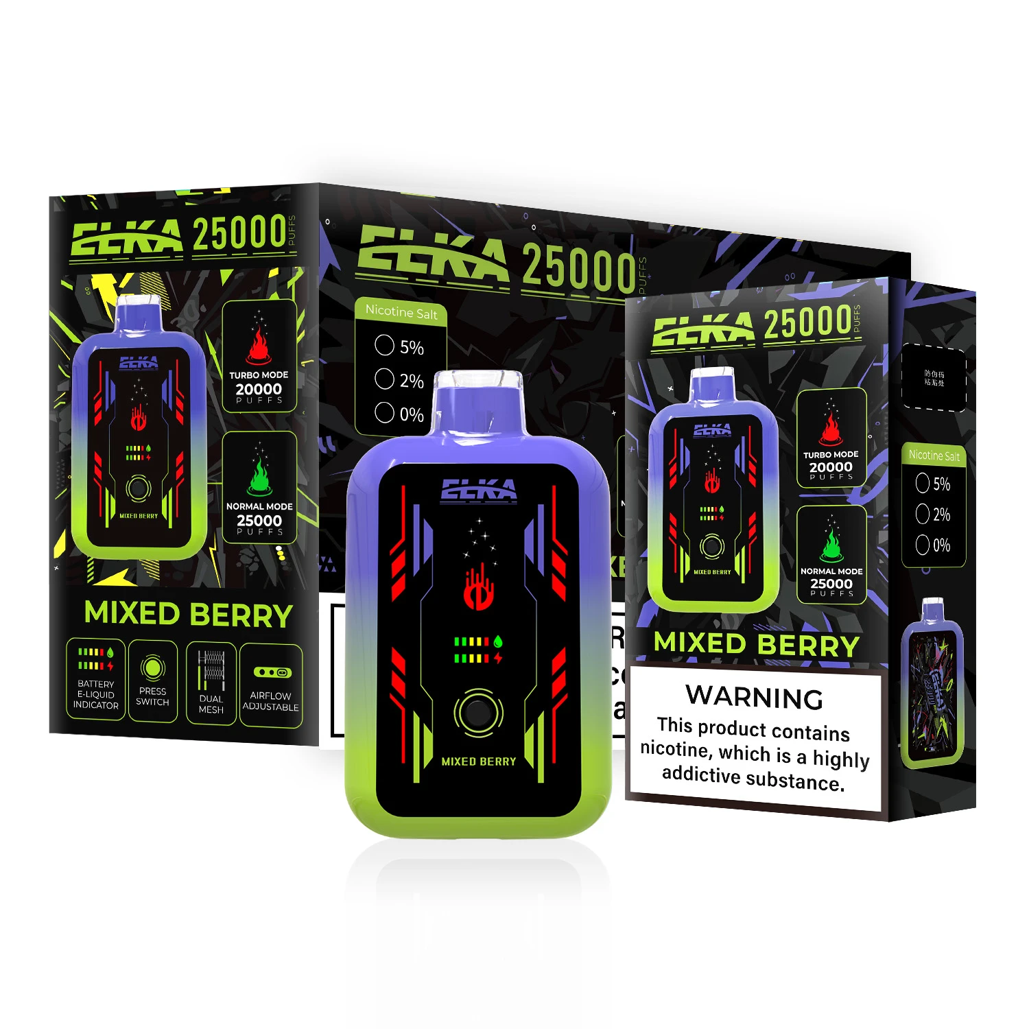 [Copy]ELKA 25000 Puffs Mega Disposable Vape - 12 Flavors