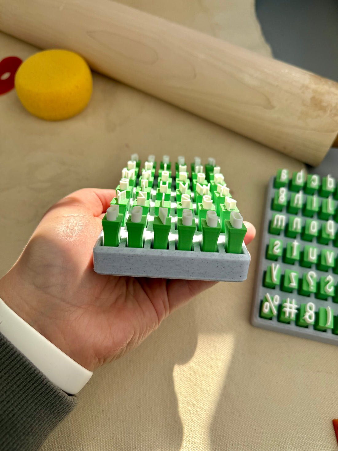 🔥LAST DAY 49% OFF-Uppercase and Lowercase Alphabet & Number Clay Stamp Sets