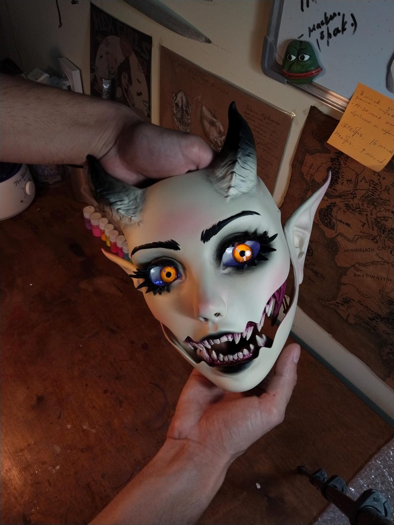 🔥Last Day 50% OFF - Halloween Gothic Demon Mask🎭