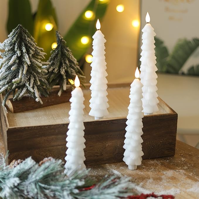 🔥Last Day 49% OFF🚢-Remote-Controlled Flameless Taper Candles for Christmas Trees