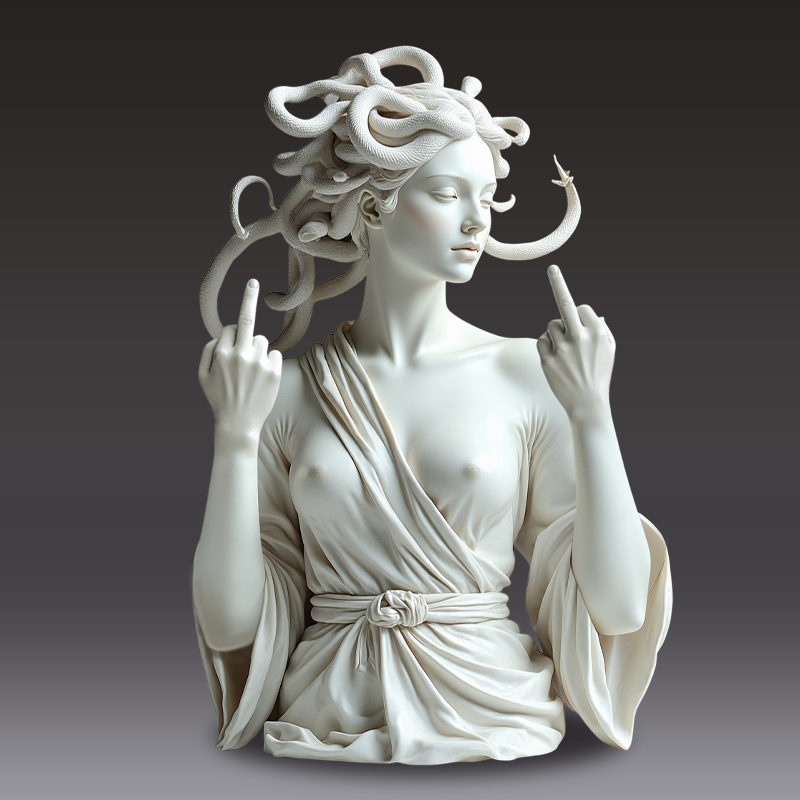 🎨✨ Medusa with Attitude - The original “Talk to the Hand” icon!