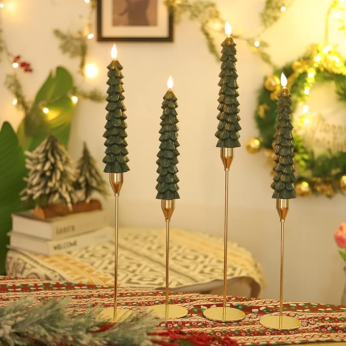 🔥Last Day 49% OFF🚢-Remote-Controlled Flameless Taper Candles for Christmas Trees