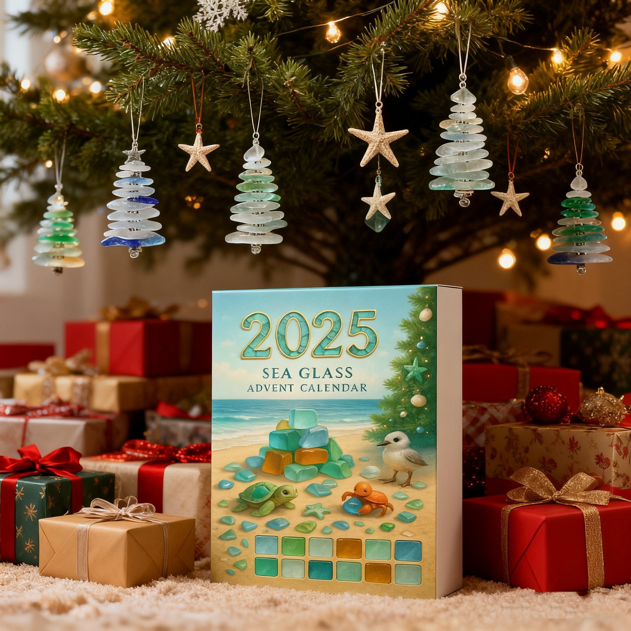 🌊⏰Christmas Limited Sale 70% OFF!! 🎁Sea Glass Christmas Tree Advent Calendar