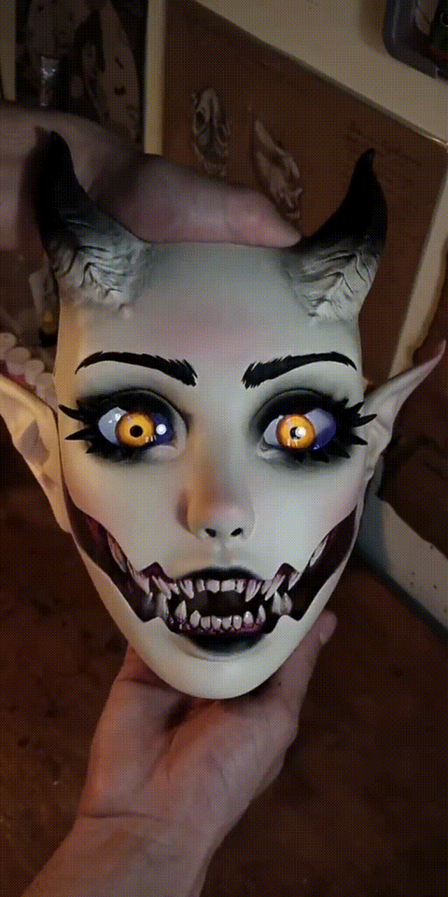 🔥Last Day 50% OFF - Halloween Gothic Demon Mask🎭