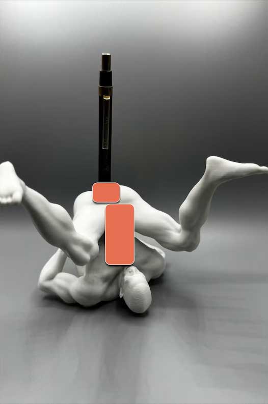 Bold "Pen Holder" Statuette