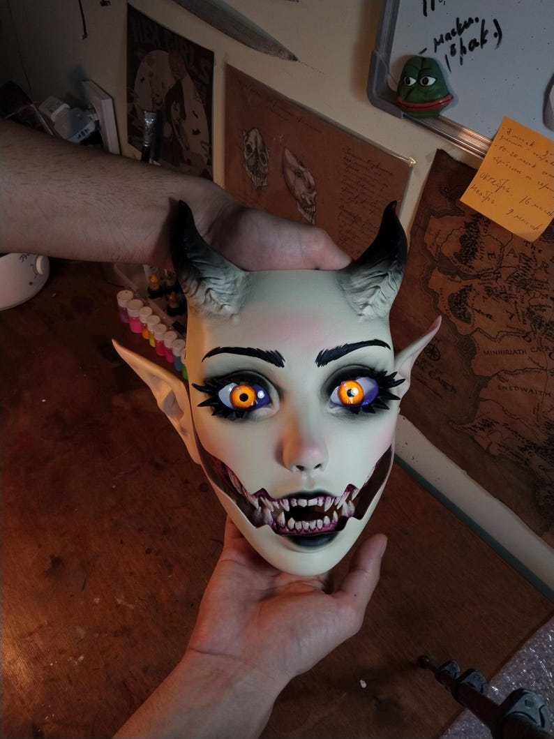 🔥Last Day 50% OFF - Halloween Gothic Demon Mask🎭