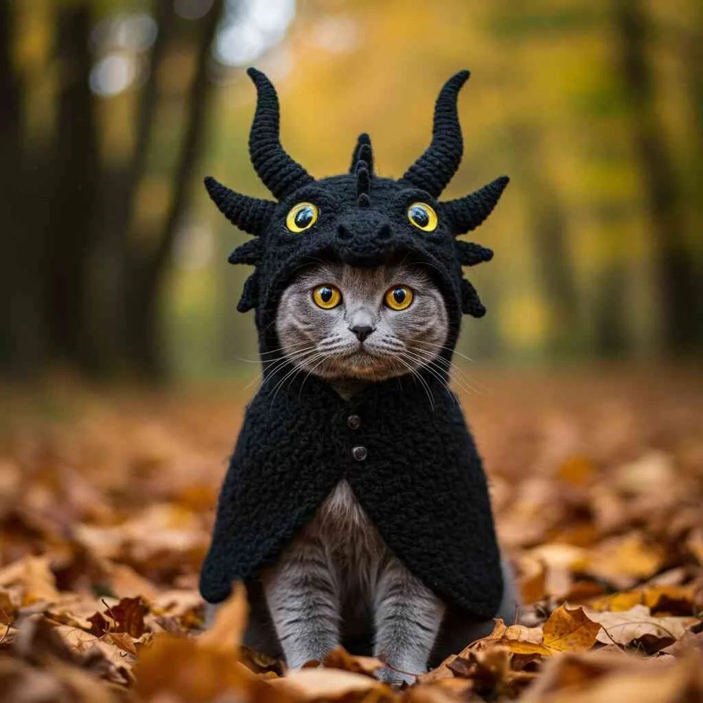 🐉Set di felpe con cappuccio Dragon Cat DIY🐾Handmade